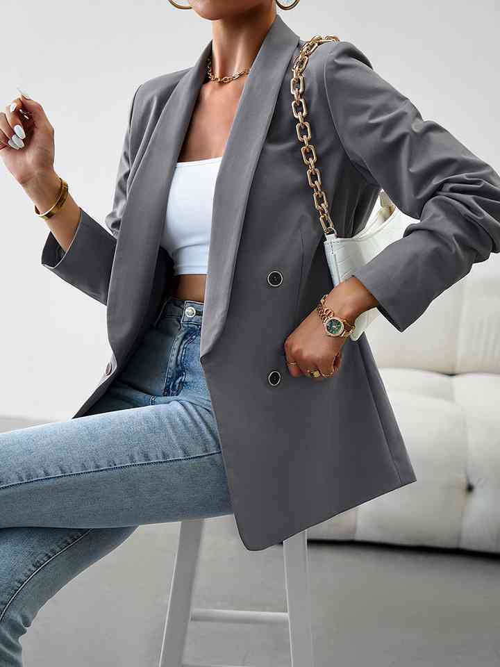Women Buttoned Women Blazer | Fashionsarah.com