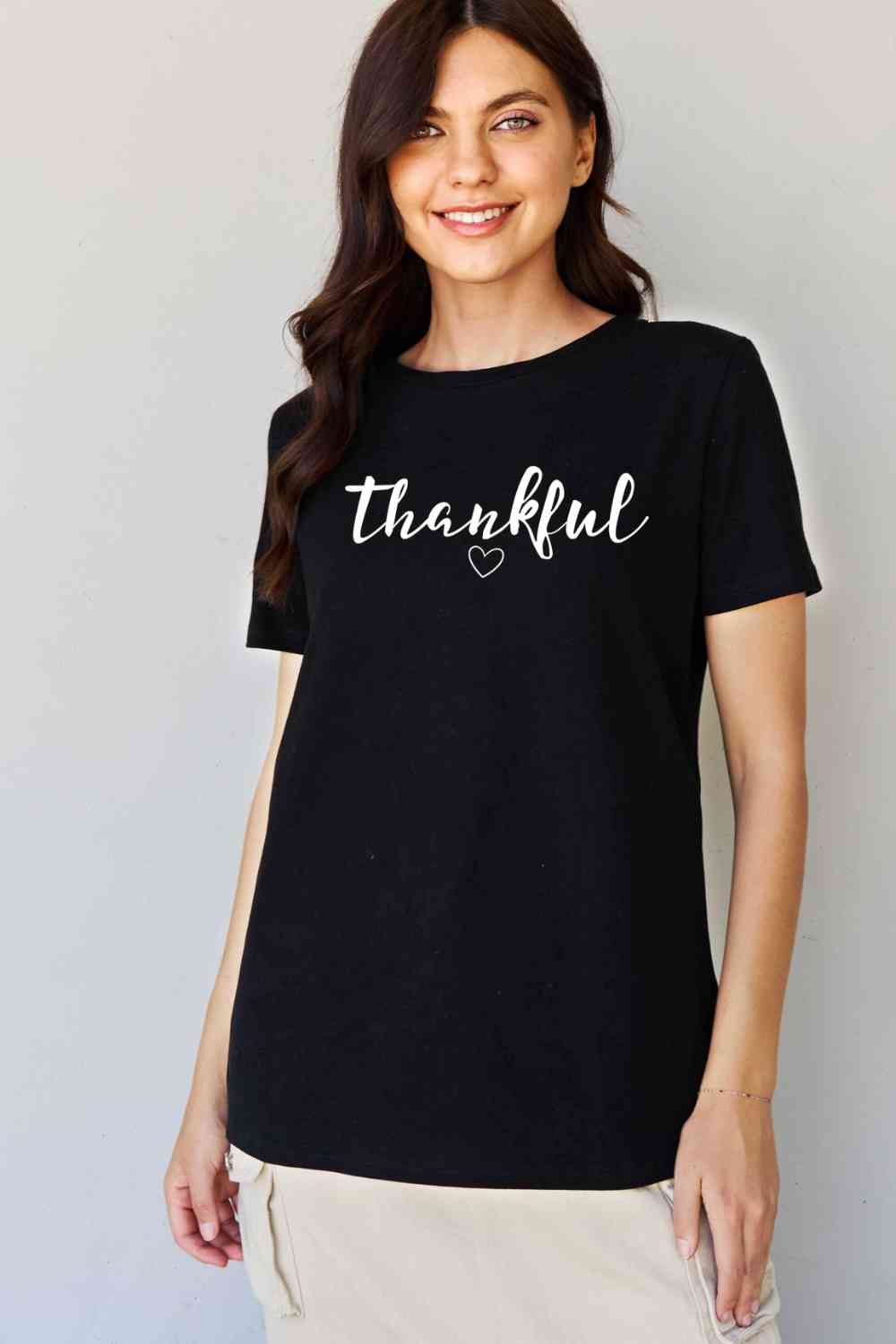 Fashionsarah.com Fashionsarah.com Simply Love Full Size THANKFUL Graphic T-Shirt