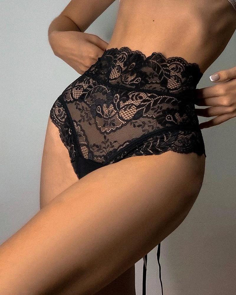 Fashionsarah.com High-waist lace panties