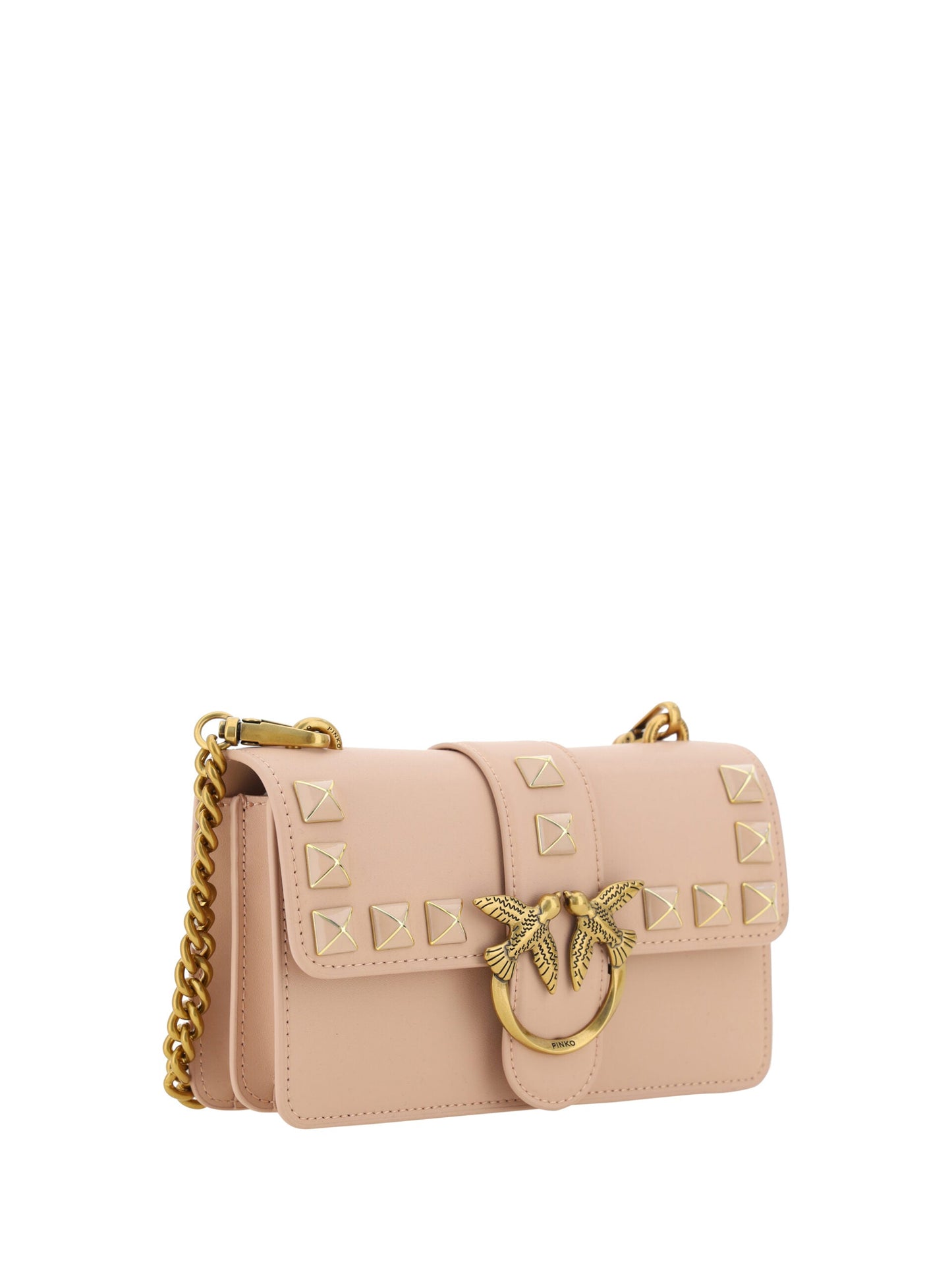 Fashionsarah.com Fashionsarah.com PINKO Pink Leather Mini Love One Shoulder Bag