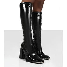 Load image into Gallery viewer, Vinyl Square Boots - Fashionsarah.com