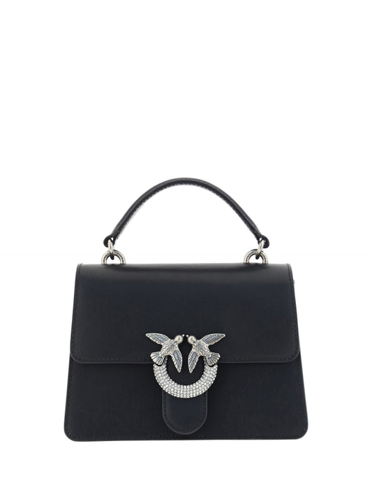 Fashionsarah.com Fashionsarah.com PINKO Black Calf Leather Love One Classic Handbag