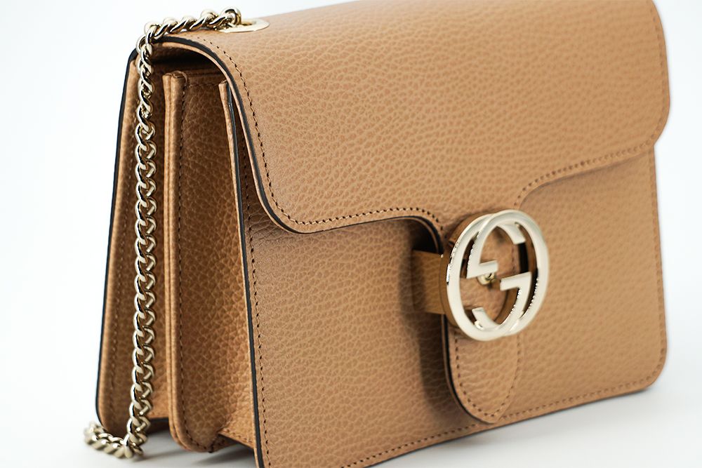 Gucci Beige Calf Leather Dollar Shoulder Bag | Fashionsarah.com