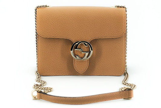 Gucci Beige Calf Leather Dollar Shoulder Bag | Fashionsarah.com