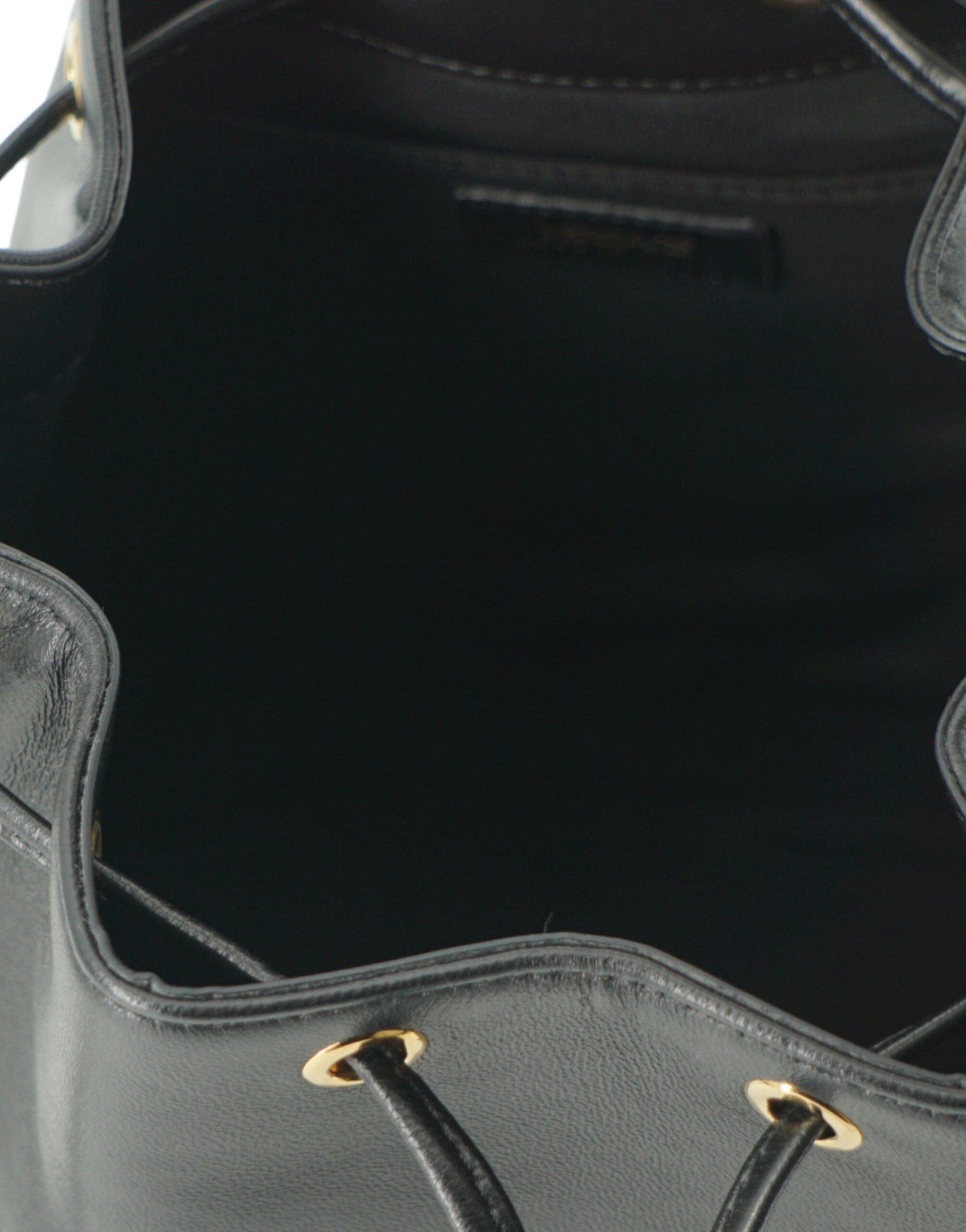 Fashionsarah.com Fashionsarah.com Versace Black Lamb Leather Bucket Shoulder Bag