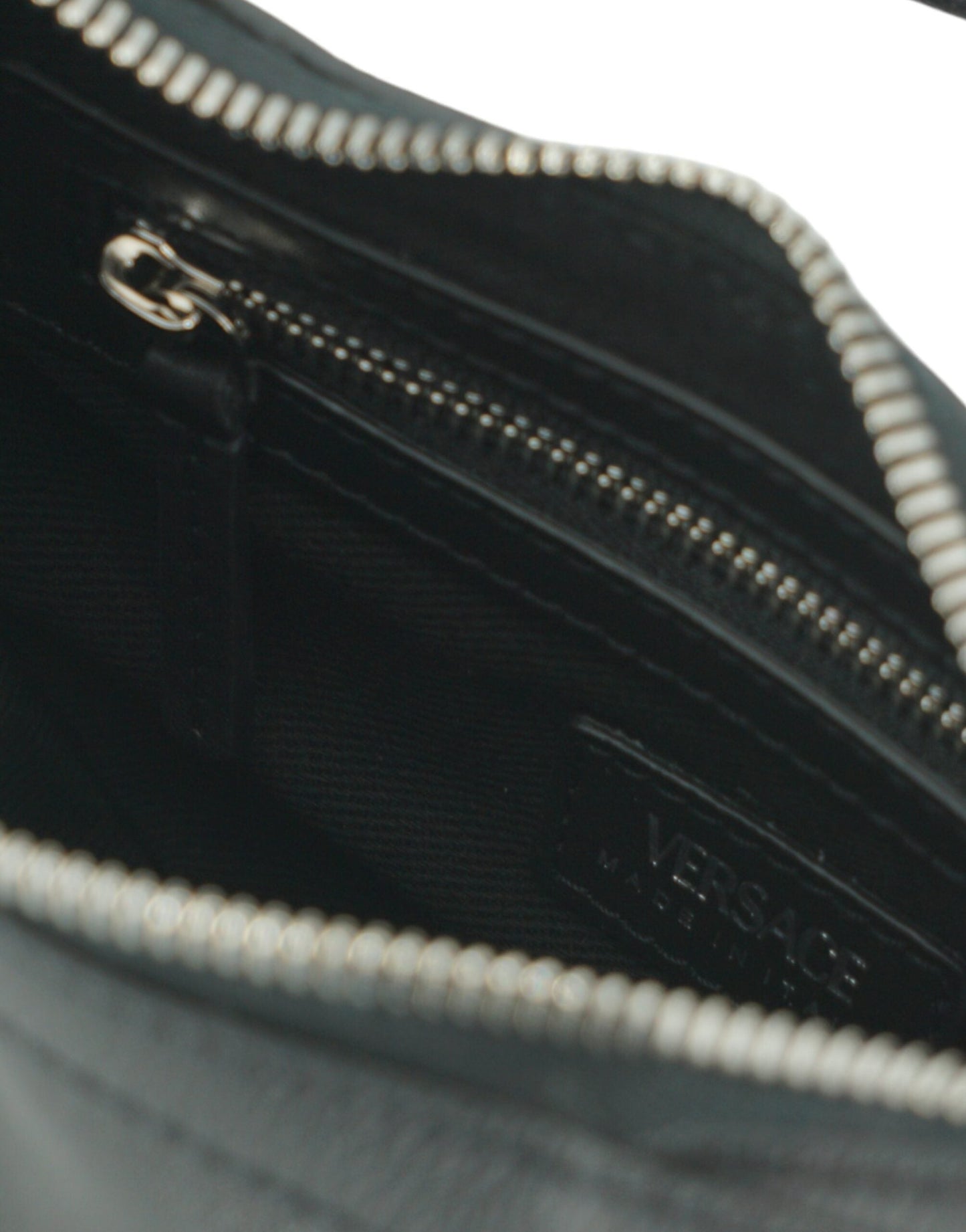Fashionsarah.com Fashionsarah.com Versace Black Calf Leather Hobo Mini Shoulder Bag
