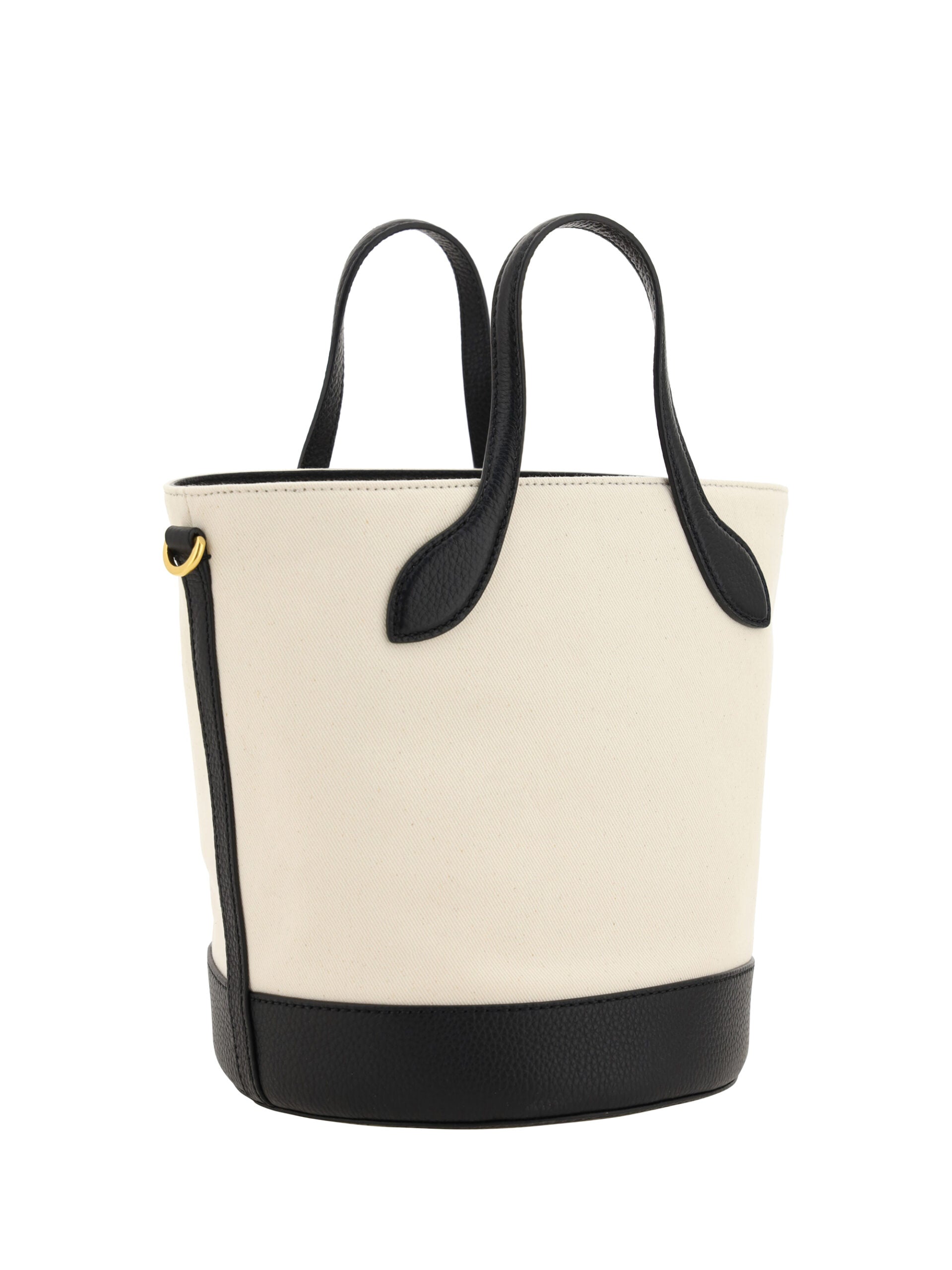 Fashionsarah.com Fashionsarah.com Bally White and Black Leather Bucket Bag