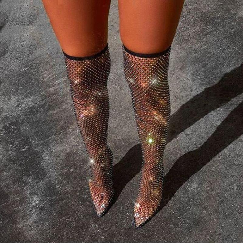 Over the knee Bling High Boots | Fashionsarah.com