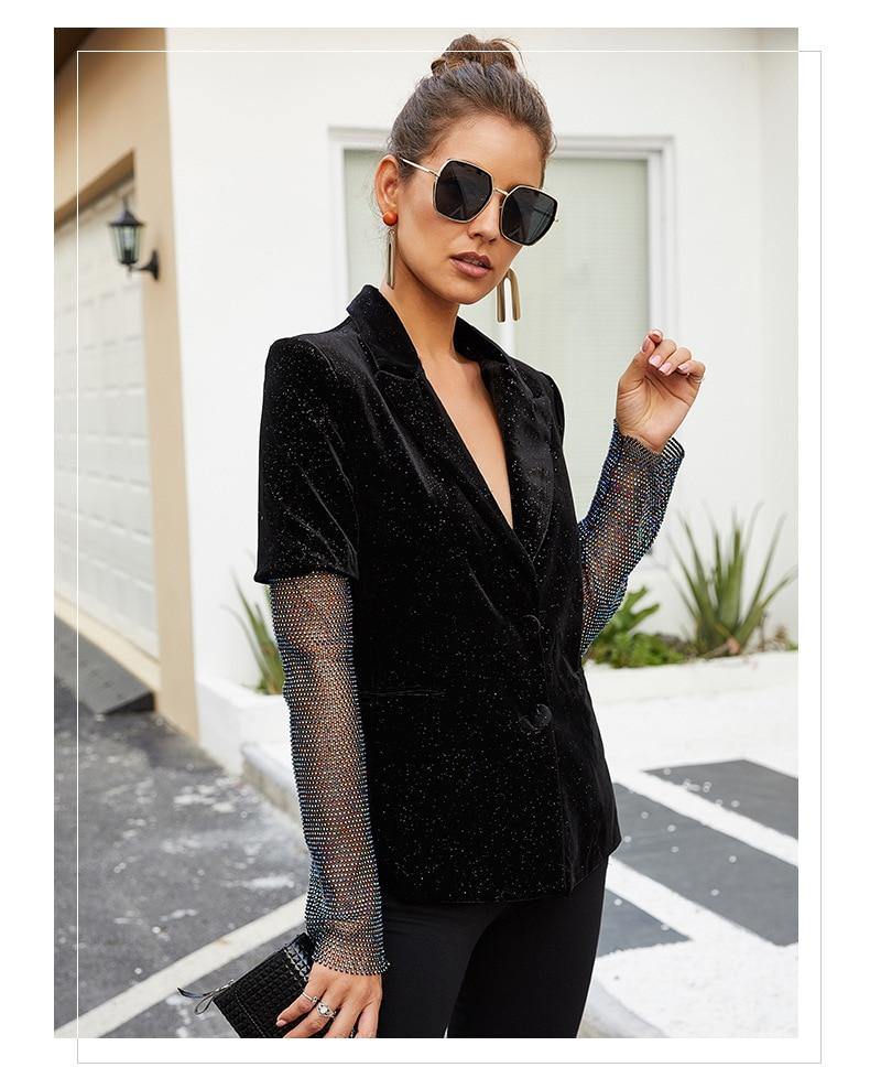 Fashionsarah.com Diamond Blazer Coat