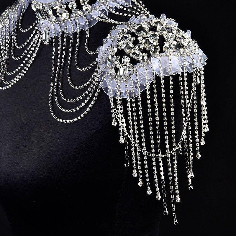 Fashionsarah.com Rhinestone Crystal Bridal Shoulder Necklace