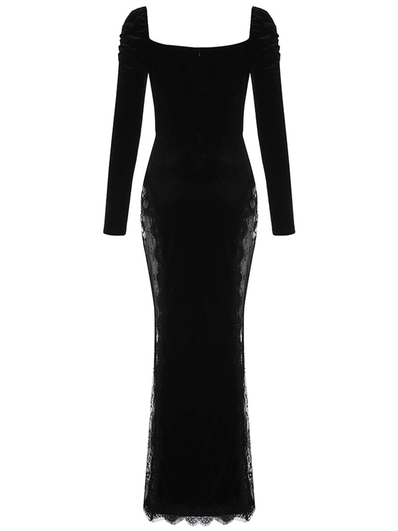 Evening Maxi Velvet Dress | Fashionsarah.com