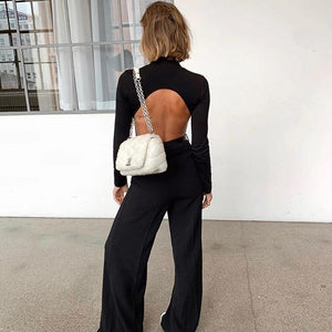 Backless Longsleeve Bodysuits - Fashionsarah.com
