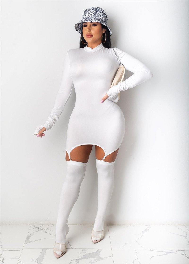 Fashionsarah.com Bodycon Dress with Hook Socks