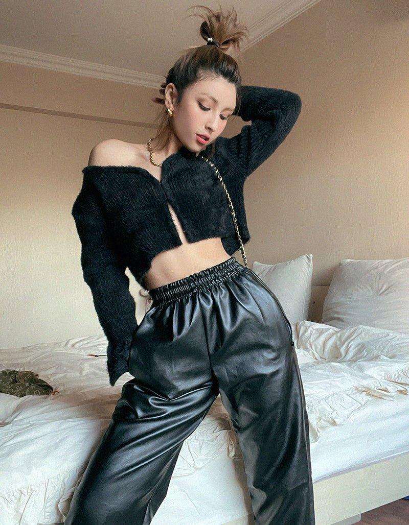 Women Leather Trousers | Fashionsarah.com