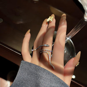 Cool Snake Crystal Ring - Fashionsarah.com