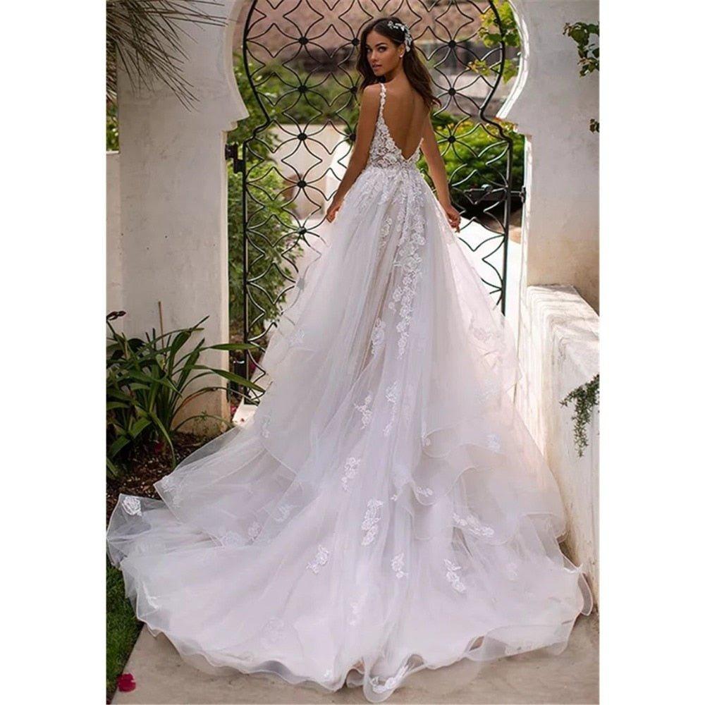 Fashionsarah.com 3D Flowers Bride Dress