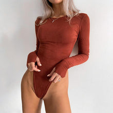 Load image into Gallery viewer, Velvet Bodysuit with mid half glove - Fashionsarah.com