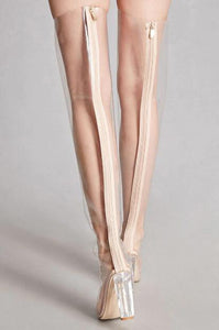Transparent Thigh High Boots - Fashionsarah.com