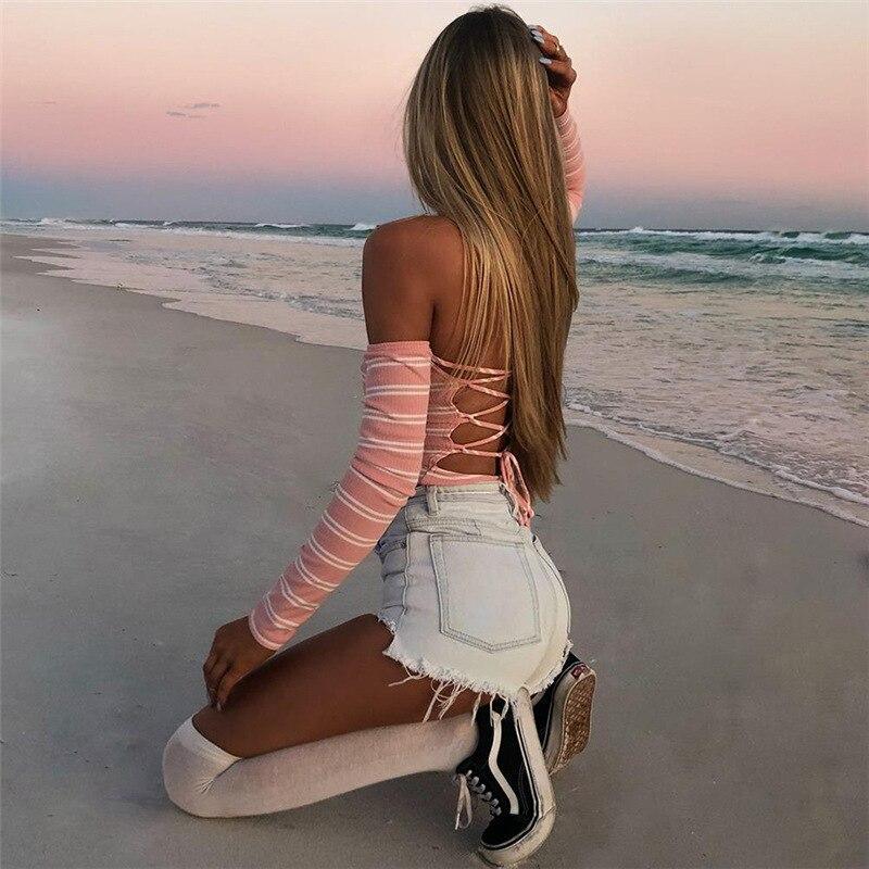 Pink Backless Bodysuit 