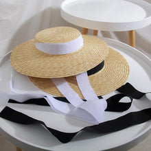 Load image into Gallery viewer, Wide brim straw hat - Fashionsarah.com