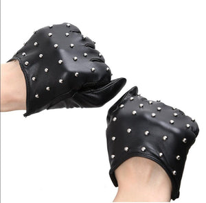 Pleather Studded gloves - Fashionsarah.com