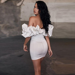 Ruffle Strapless Dress - Fashionsarah.com