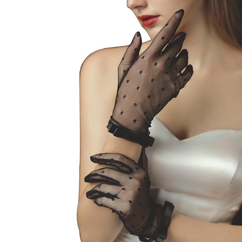 Transparentes Dot Gloves | Fashionsarah.com