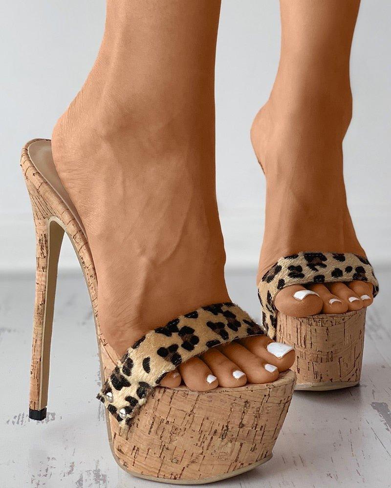 Fashionsarah.com Leopard High Heels Platforms