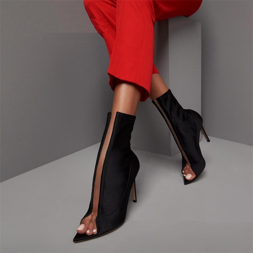 Stretch Ankle Boots - Fashionsarah.com