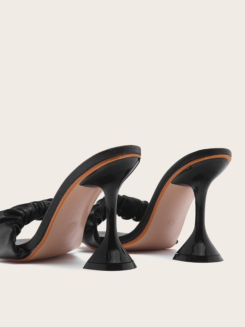 Pleated Square Heels | Fashionsarah.com