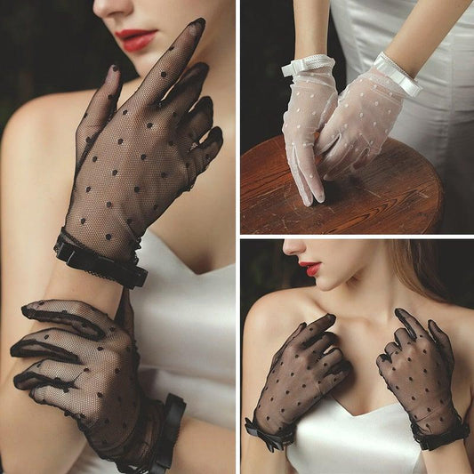 Transparentes Dot Gloves | Fashionsarah.com