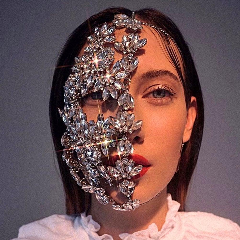 Crystal Half Face Jewelry Prom Mask | Fashionsarah.com