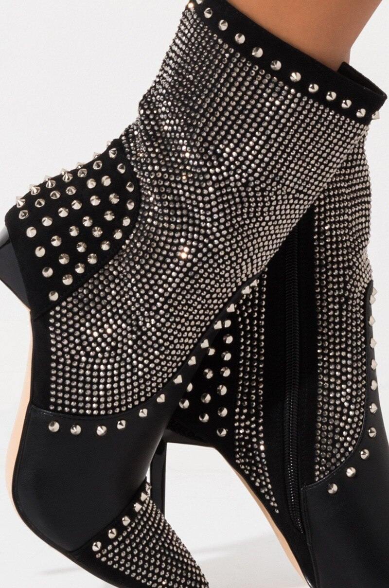 Rock Crystal Ankle Boots | Fashionsarah.com