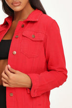Load image into Gallery viewer, Red Oversize Denim Jacket - Fashionsarah.com