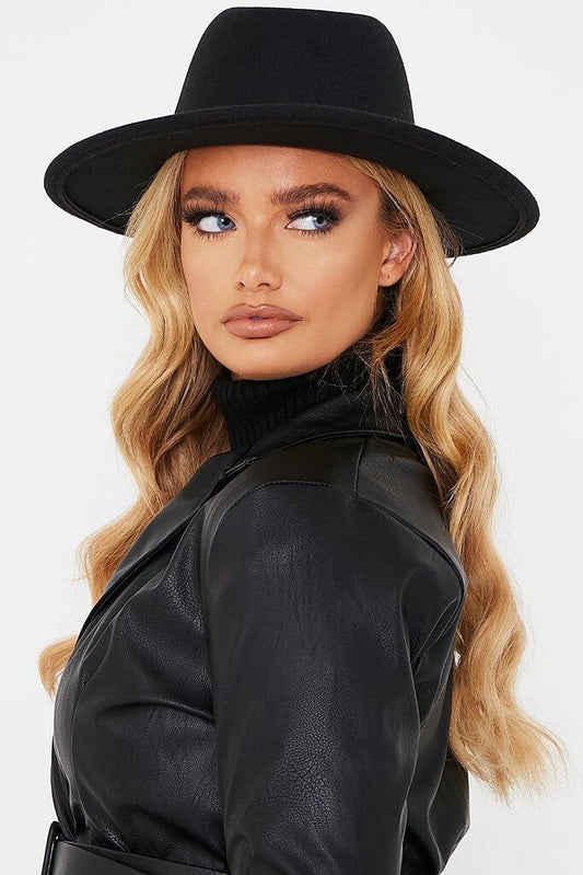 Fashionsarah.com Black Wide Brim Fedora