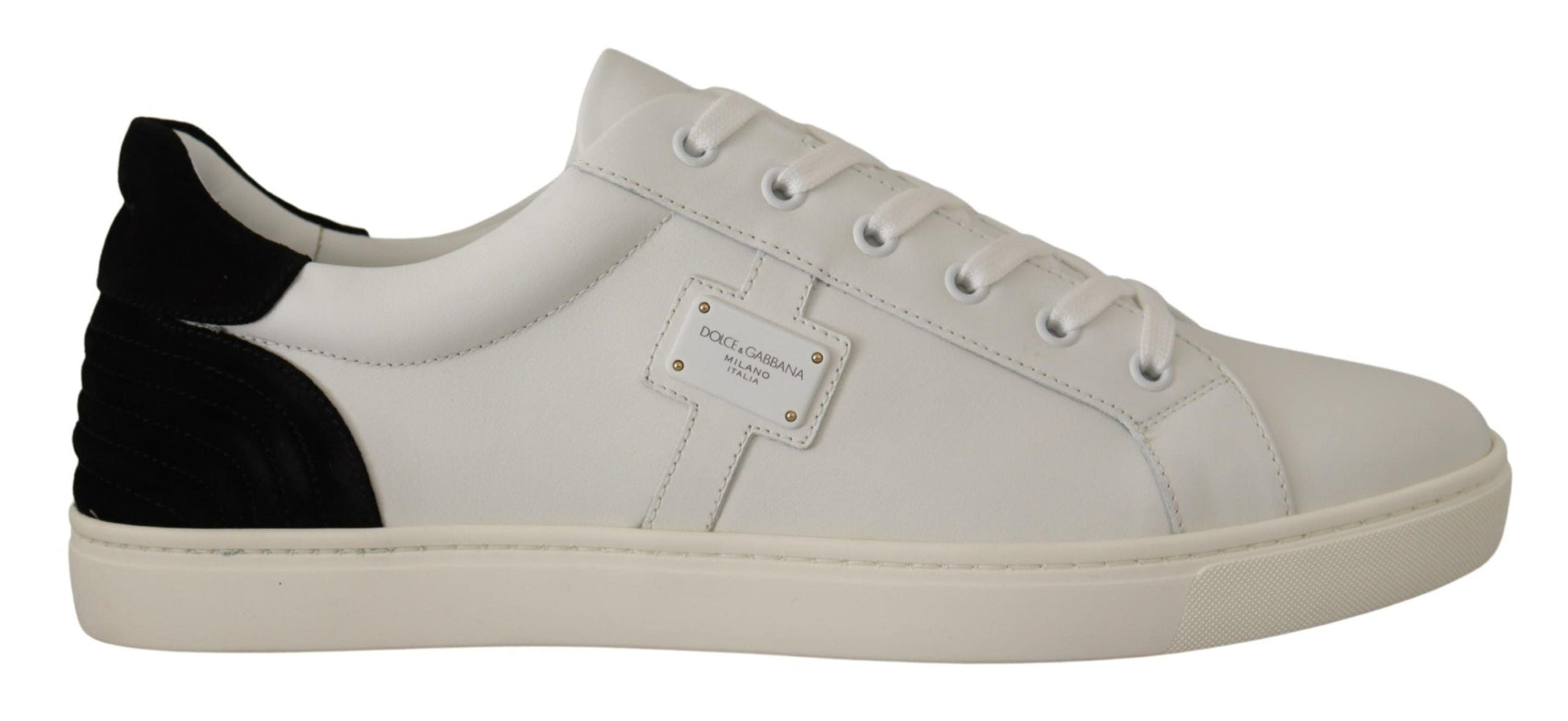 Dolce & Gabbana White Suede Leather Men Sneakers | Fashionsarah.com