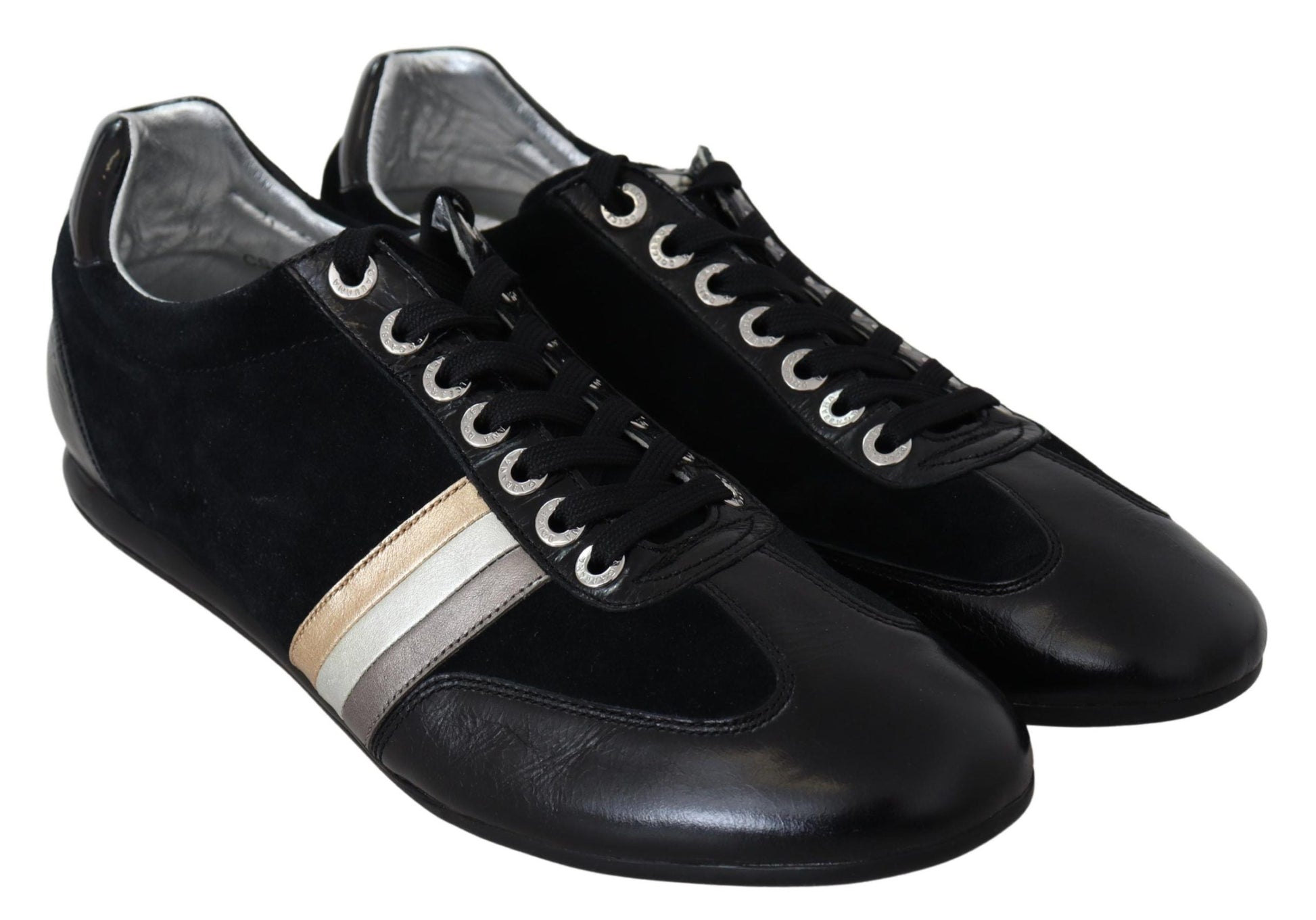 Dolce & Gabbana Black Logo Leather Casual Mens Scarpe Sneakers | Fashionsarah.com