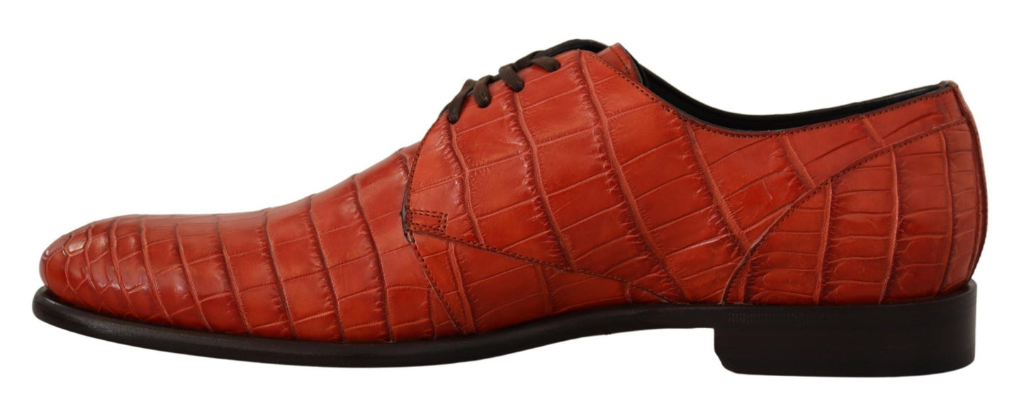 Dolce & Gabbana Orange Exotic Leather Dress Derby Shoes | Fashionsarah.com