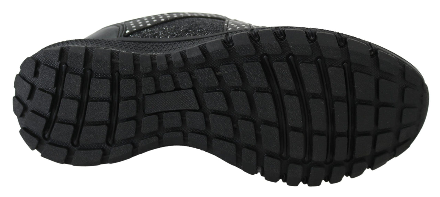 Fashionsarah.com Fashionsarah.com Plein Sport Black Polyester Runner Jasmines Sneakers Shoes