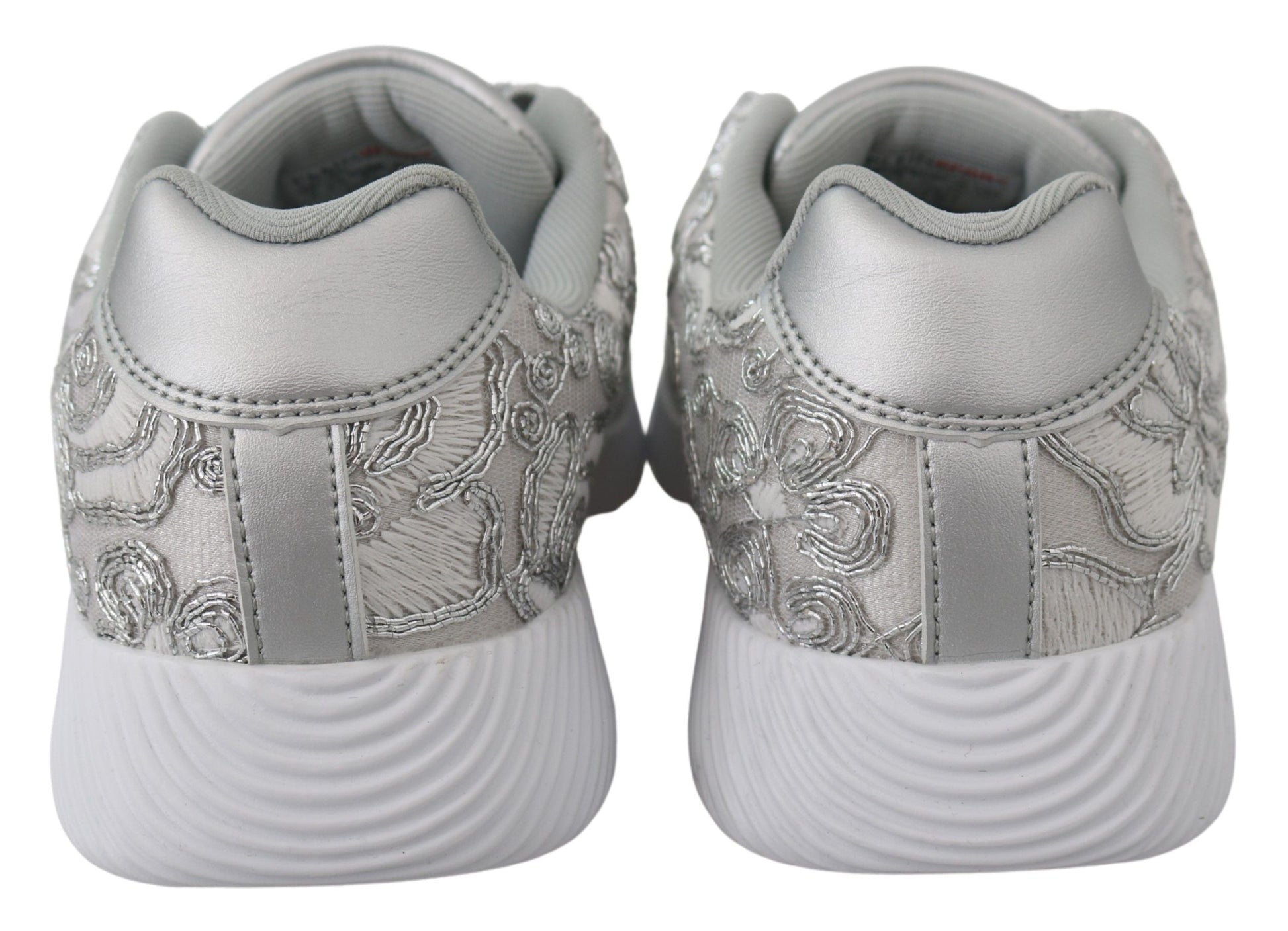 Fashionsarah.com Fashionsarah.com Plein Sport Silver Polyester Runner Joice Sneakers Shoes