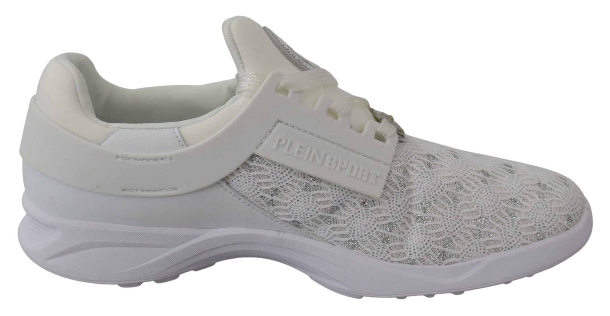 Fashionsarah.com Fashionsarah.com Plein Sport White Polyester Runner Beth Sneakers Shoes