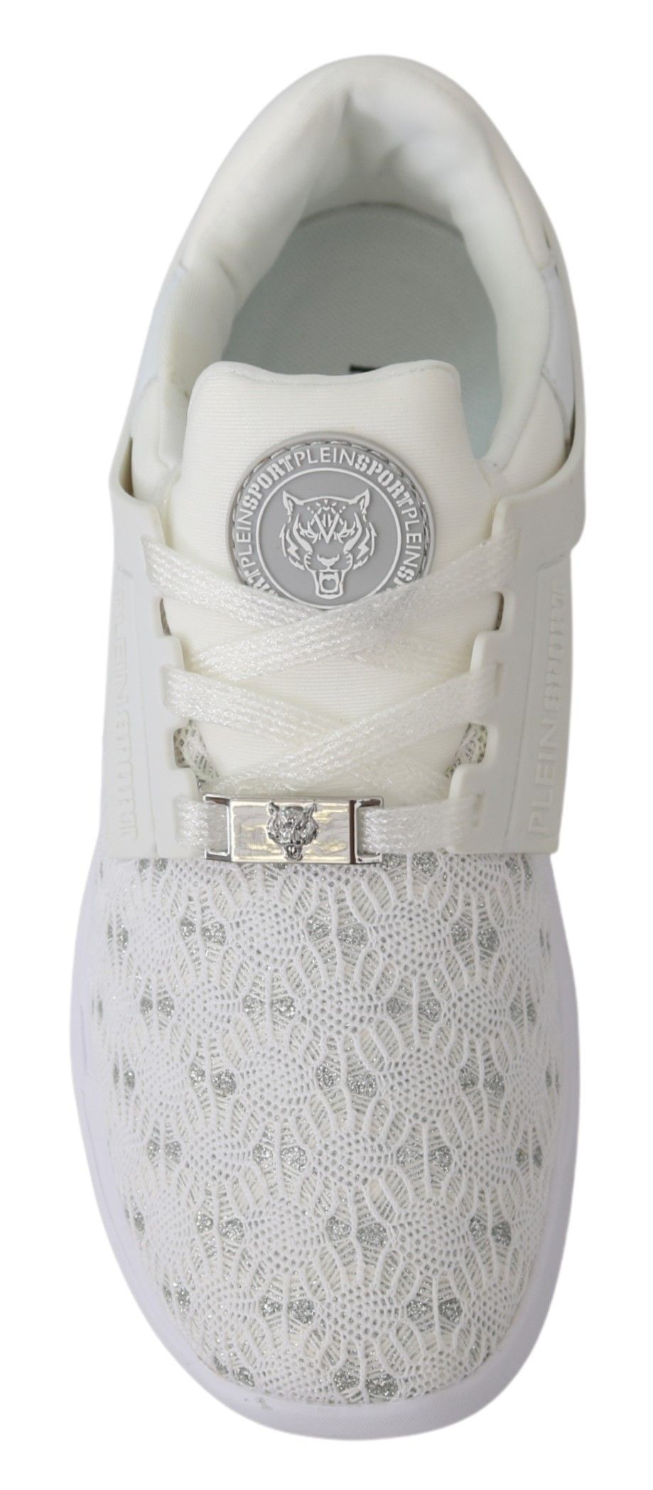 Fashionsarah.com Fashionsarah.com Plein Sport White Polyester Runner Beth Sneakers Shoes