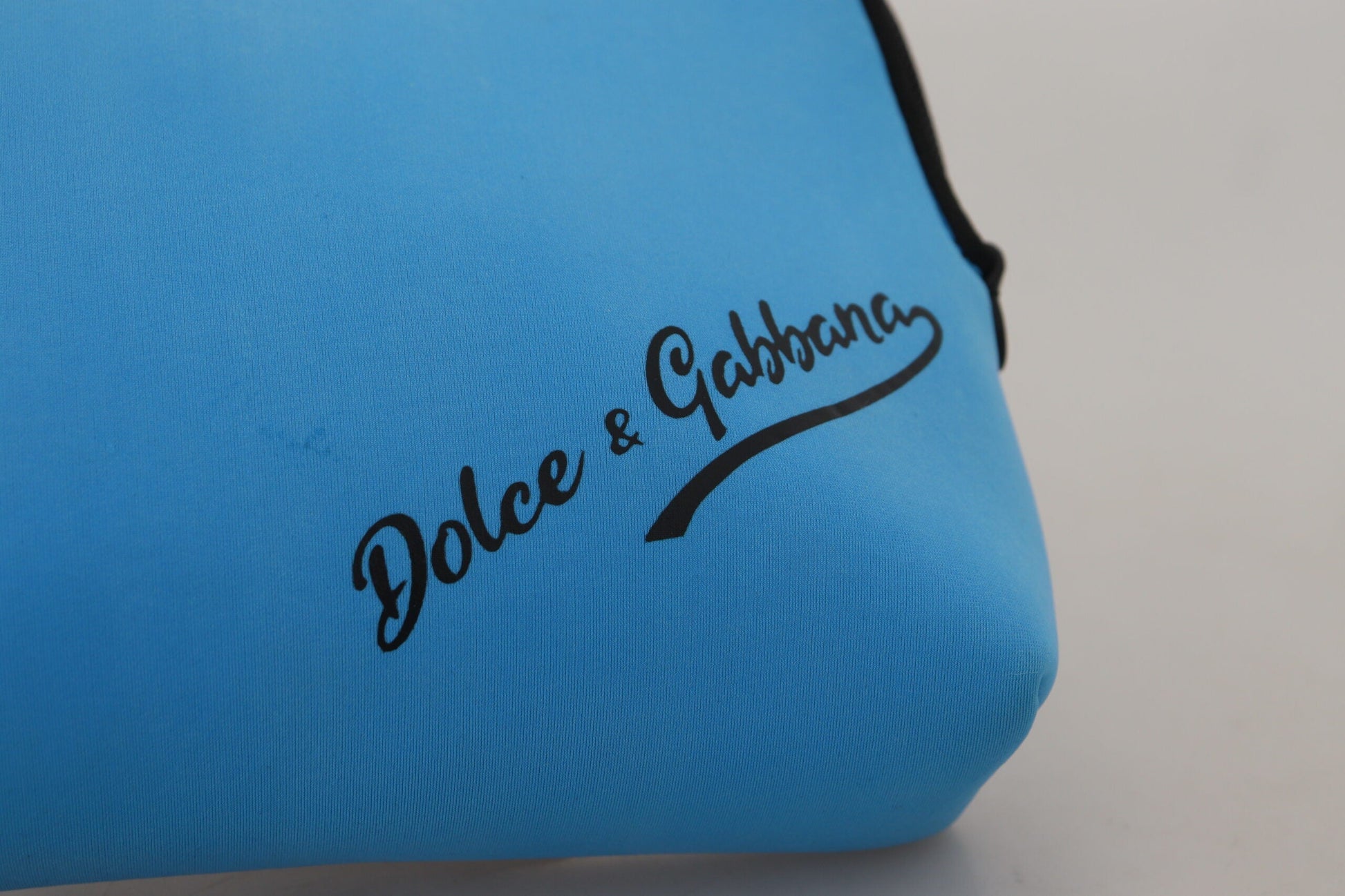 Fashionsarah.com Fashionsarah.com Dolce & Gabbana Blue Logo Print Hand Pouch Leopard Print Toiletry Bag