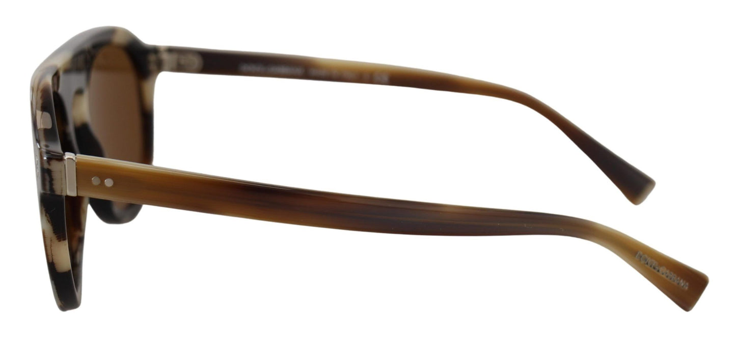 Dolce & Gabbana Brown Tortoise Oval Full Rim Eyewear DG4306 Sunglasses | Fashionsarah.com