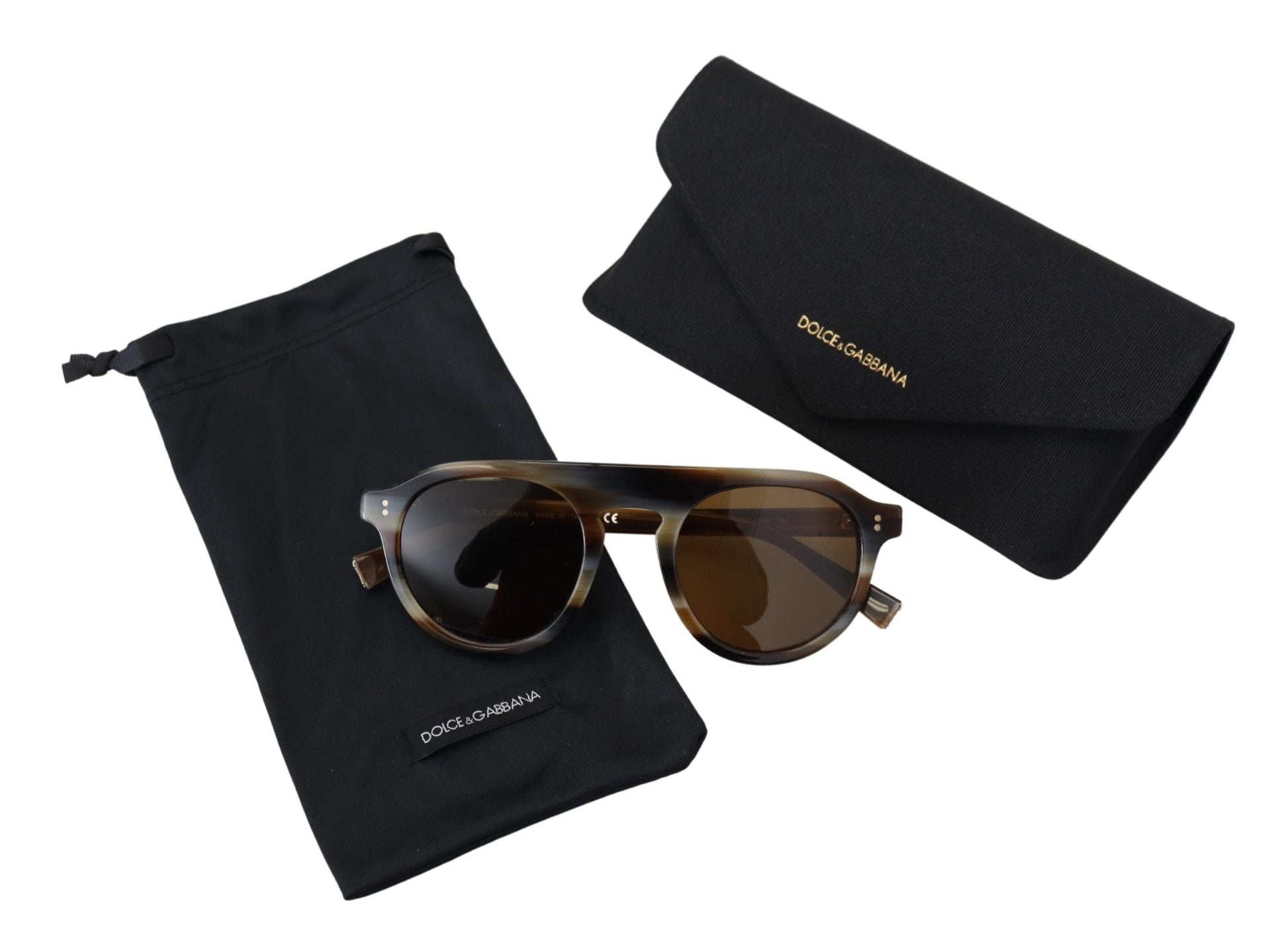 Dolce & Gabbana Brown Tortoise Oval Full Rim Eyewear DG4306 Sunglasses | Fashionsarah.com