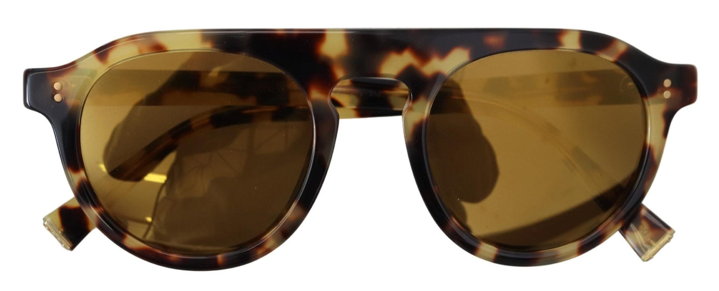 Dolce & Gabbana Brown Tortoise Oval Full Rim Shades DG4306F Sunglasses | Fashionsarah.com