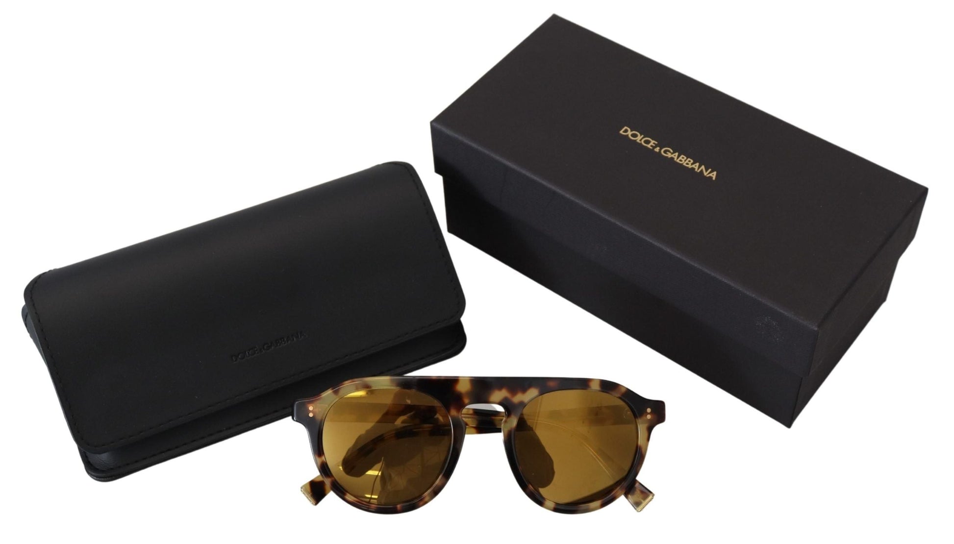 Dolce & Gabbana Brown Tortoise Oval Full Rim Shades DG4306F Sunglasses | Fashionsarah.com