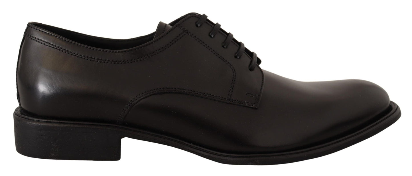 Dolce & Gabbana Black Leather Lace Up Mens Formal Derby Shoes | Fashionsarah.com