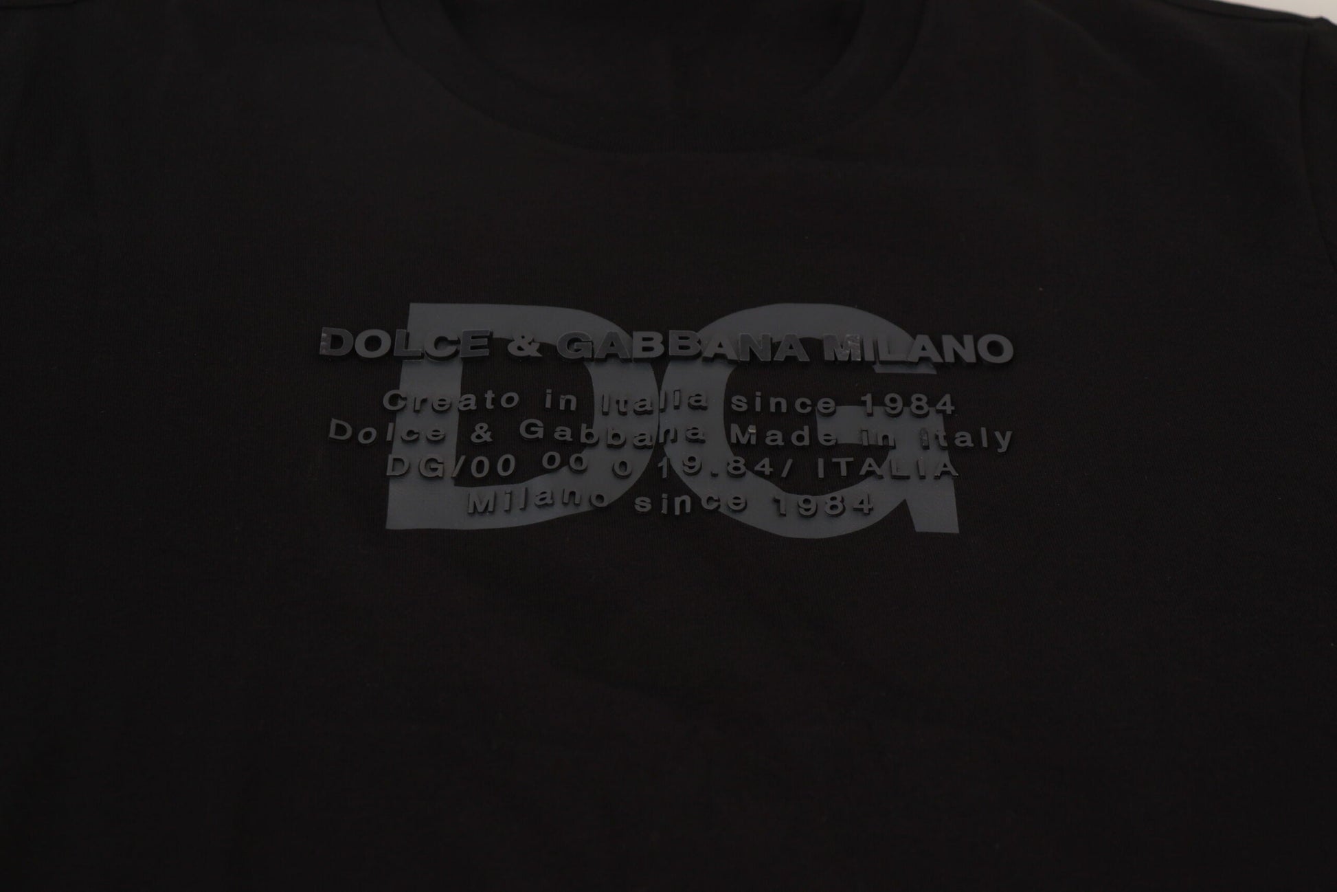 Fashionsarah.com Fashionsarah.com Dolce & Gabbana Black Logo Crew Neck Short Sleeves T-shirt