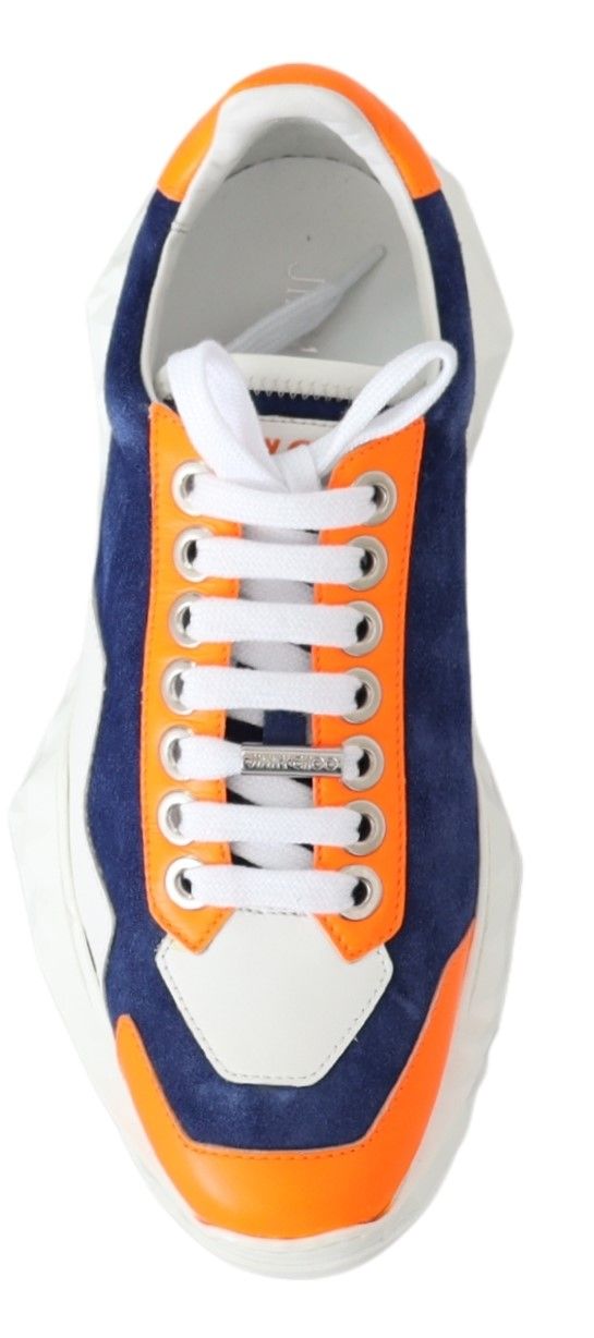 Fashionsarah.com Fashionsarah.com Jimmy Choo Diamond Blue Orange Leather Sneaker
